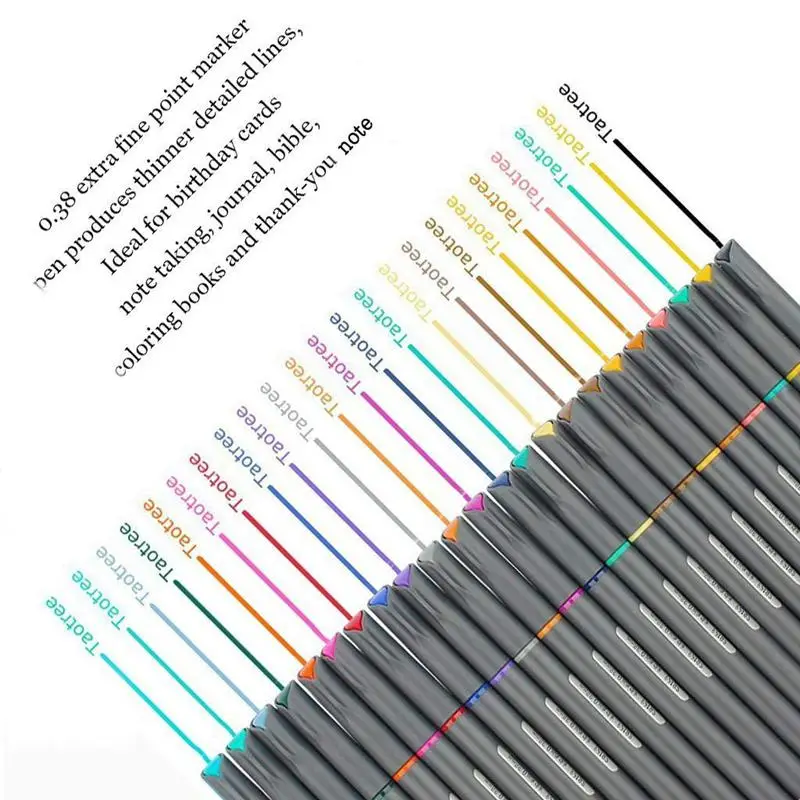 Цветные маркеры с тонкими наконечниками точками для записей рисования Набор