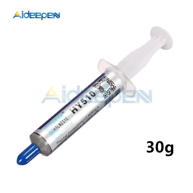 30g 10 г 20 г 30 г HY510 cpu Термопаста паста Теплопроводящая силиконовая для VGA cpu светодиодный - Цвет: 30g