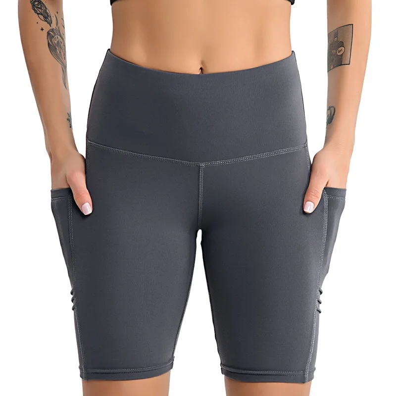 

Hot Women Shorts Solid Color Slim Fit Breathable Sports Shorts for Yoga DO2