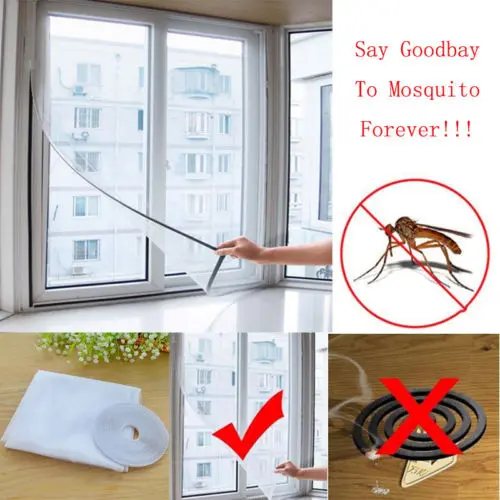 Fly Mosquito Window Net Mesh Screen Curtain Protector Insect Bug White 150 x 130cm | Дом и сад