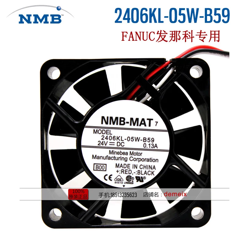 

Новый NMB-MAT NMB 2406KL-05W-B59 24V 0.13A 6015 для FANUC частоты Вентилятор охлаждения