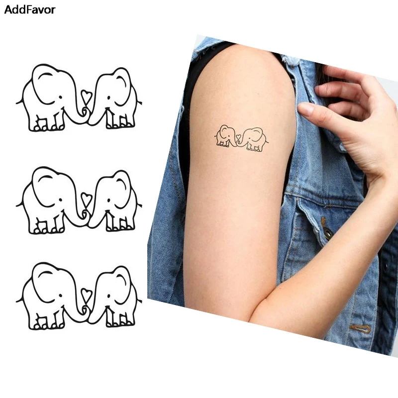 AddFavor 5 шт милый слон Водонепроницаемый Временные татуировки стикер боди арт