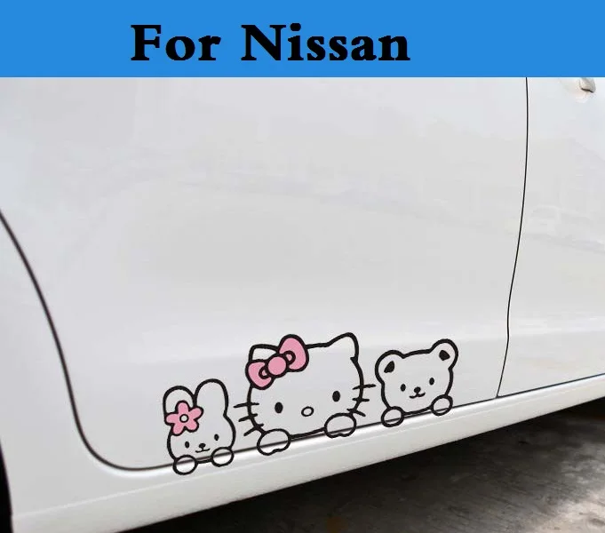 Забавные Автомобильные Аксессуары Hello Kitty Автомобилей Наклейки и Наклейка для