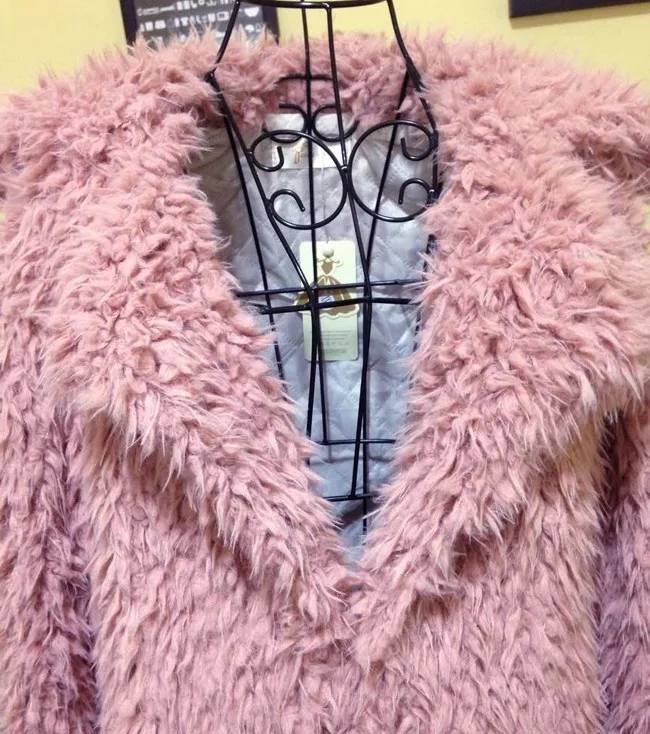 

OL 2019 autumn winter new women's long-sleeved solid color long coat woolen warm jackets thin blends casual 2XL winter coats