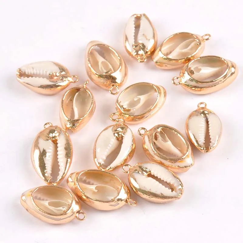 5 шт. золотые натуральные ракушки Свободные Подвески модель TRS0325|Шармы| |