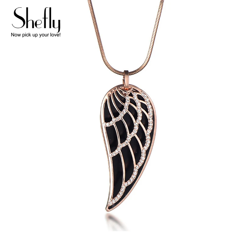 Женское винтажное ожерелье колье с ангелом в готическом стиле подвески крылья