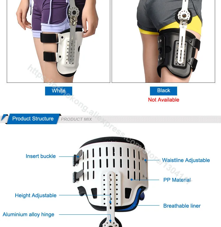 Hip Abduction Fixtion Orthosis For Dislocation of Hip Joint Leg Injury Hip Replacement Lower Limbs Extremity Paralysis Fixed