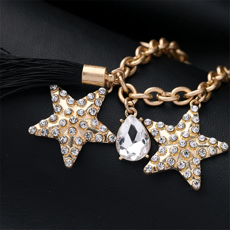 Женское длинное ожерелье с кисточками аксессуары для женщин 2017|star necklace|designer