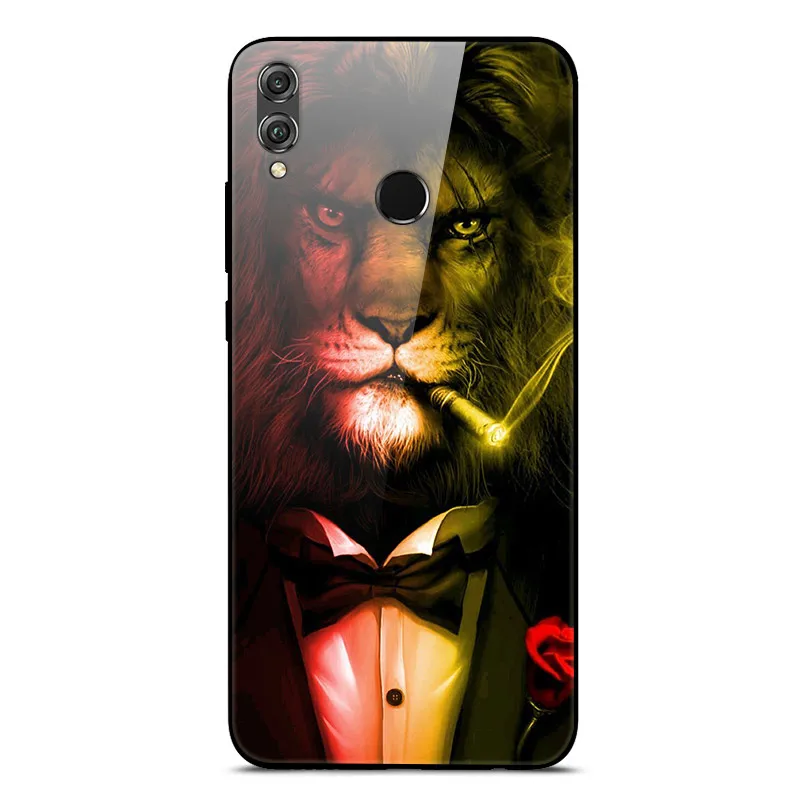 01 Закаленное Стекло чехол для huawei Honor 7C 7A Pro 7 A Y5 Lite Y6 Prime Y7 Y9 Y7 Y6 Pro Чехол Мягкий бампер задний Чехол - Цвет: 01