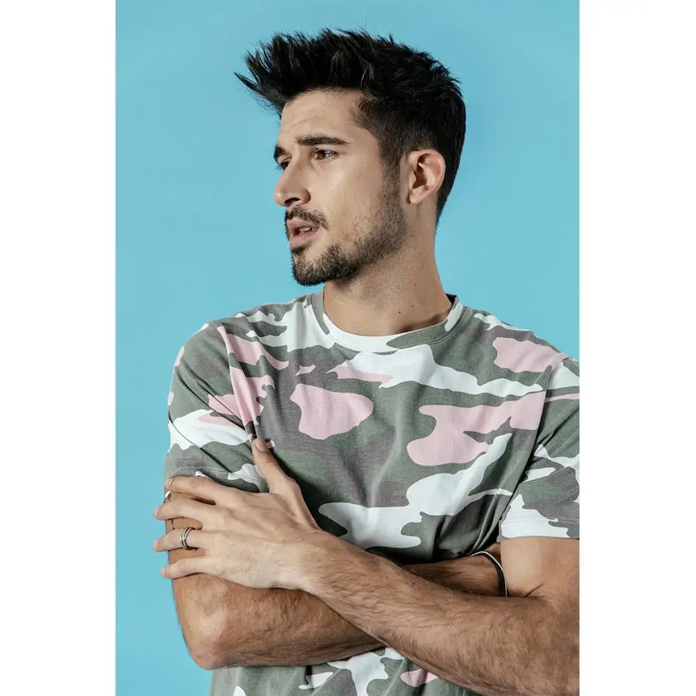 SIMWOOD 2019 летняя новая футболка мужская камуфляжная 100% хлопковая модная