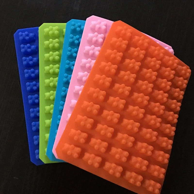 ДЕНЬ ВЕСЕЛО 2016 Мода Кухня Инструменты Торта Прессформы 50 Полость силиконовые Gummy