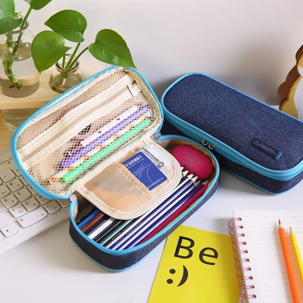 1 шт. Портативный пенал из ткани косметическая сумочка большой Ёмкость кавайный