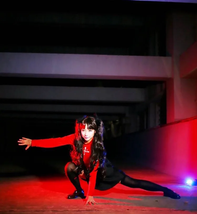 

Japan Anime Fate/Stay Night Tohsaka Rin Top Red Hoodies Sweatshirt Students Hoody Cosplay Costume