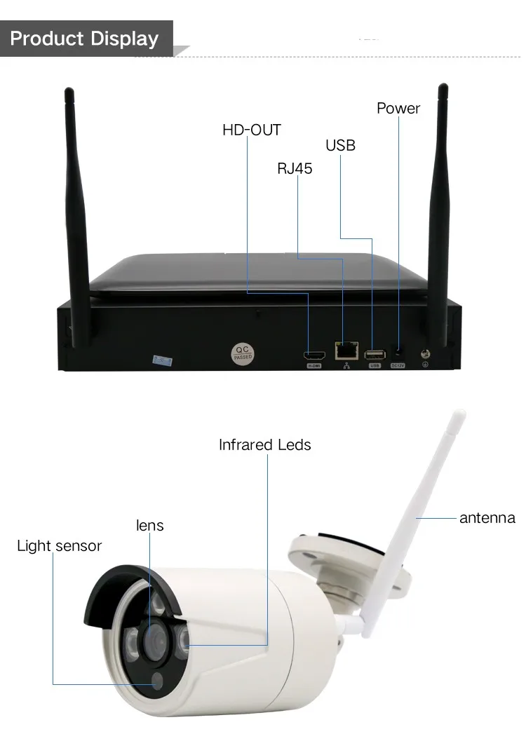 4CH 960P Беспроводной NVR Kit 10 дюймов ЖК-дисплей монитор 1.3MP Wi-Fi IP Камера P2P видео системы наблюдений домашней безопасности Системы набор для наблюдения