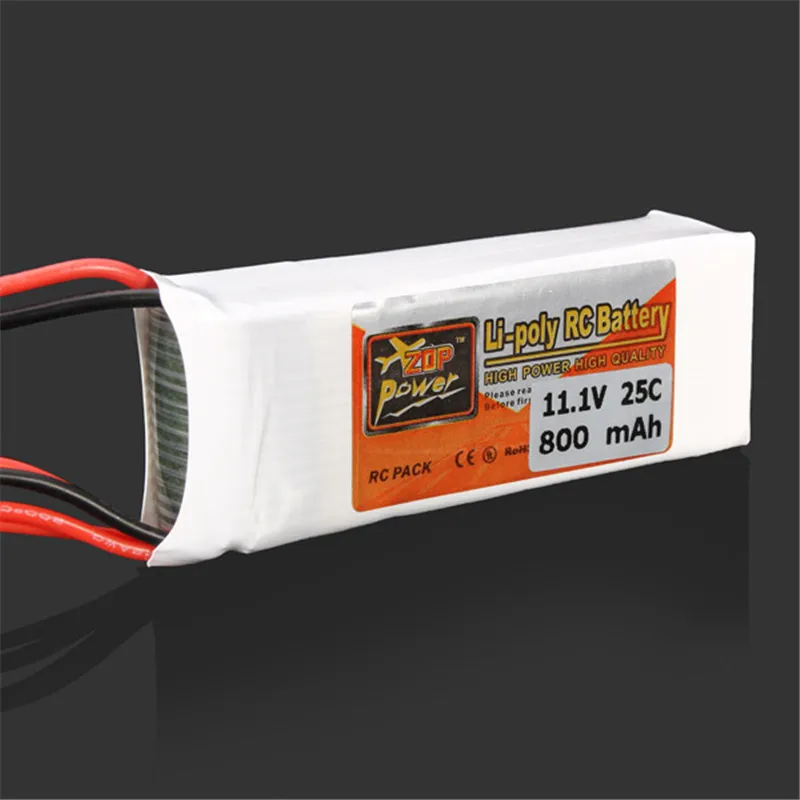 Новое поступление перезаряжаемая Lipo батарея ZOP мощность 11 1 В 800 мАч 3S 25C JST вилка |