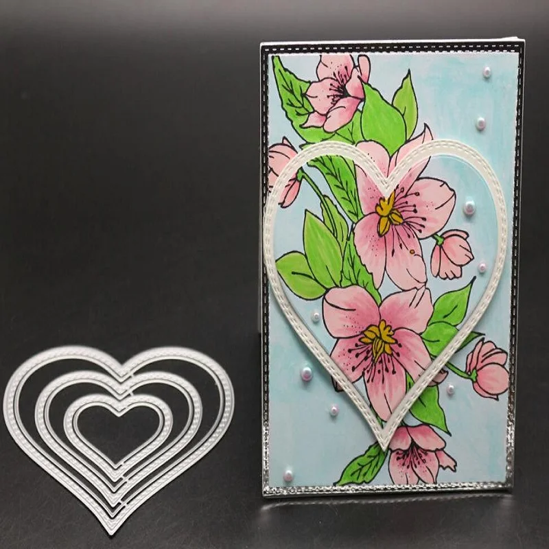 Glita Creatif 3 pcsheart Свадебные штемпели для скрапбукинга DIY альбом фото декоративные