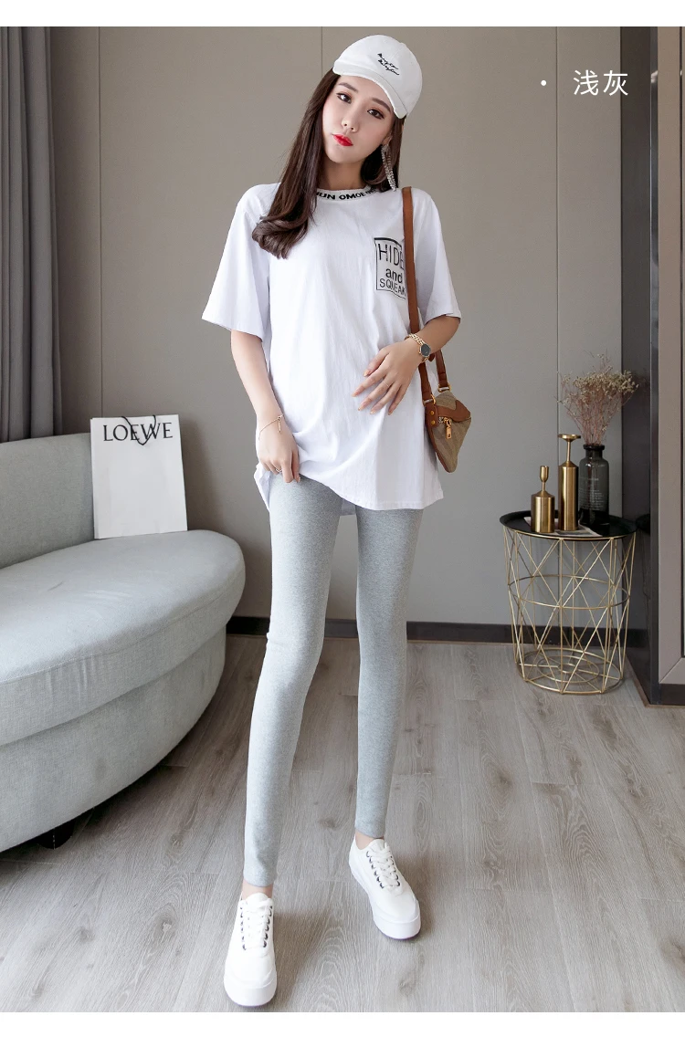 1911# Autumn Winter Skinny Maternity Legging Across V Low Waist Belly Legging for Pregnant Women Cotton Pregnancy Pencil Pants