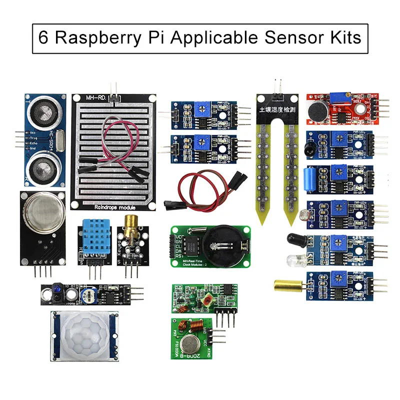 

New Hot 16pcs/set Sensor Module Kit for Raspberry Pi 3 B Model