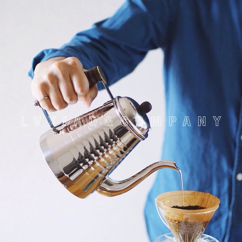 Капельные чайники kalita из нержавеющей стали/дерева 1 л|Кофейники| |