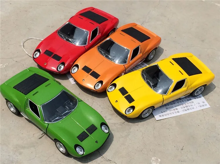 

High Simulation Exquisite Diecasts & Toy Vehicles: KiNSMART Car Styling Miura P400 Sports Car 1:34 Alloy Diecast Model Toy Car