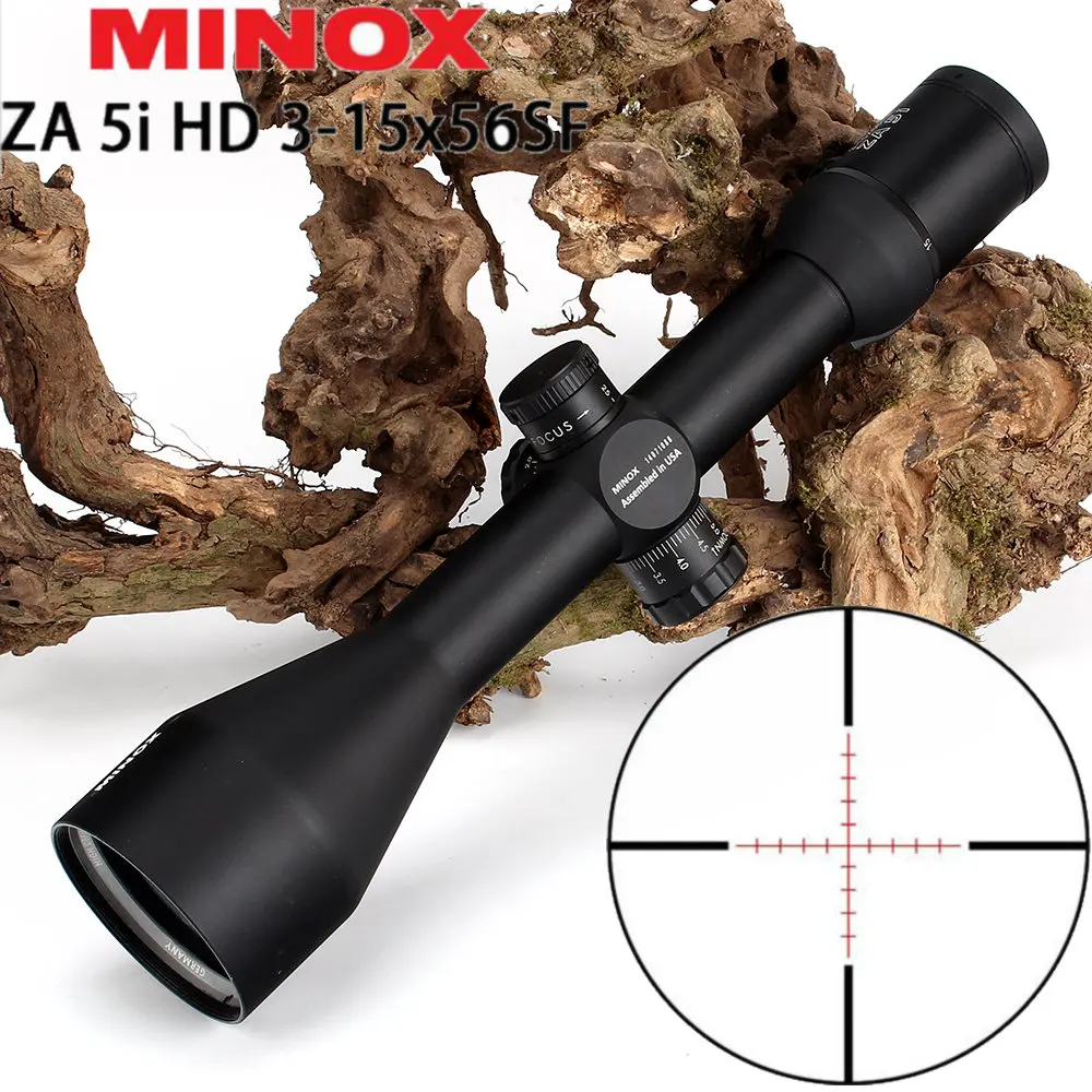 MINOX ZA 5i HD 3-15x56 SF охотничьи оптические прицелы с подсветкой Стекло травленая сетка боковая параллакса башенки Блокировка сброса съемки область