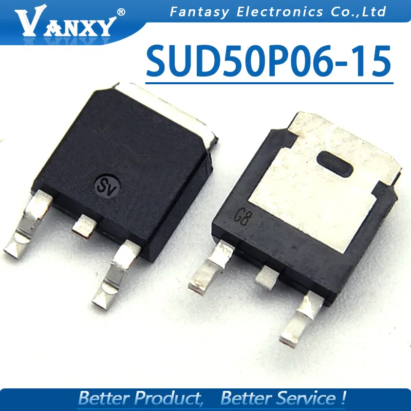 10 шт. SUD50P06 15 TO 252 50P06 TO252 15L SOT E3|Интегральные схемы| |