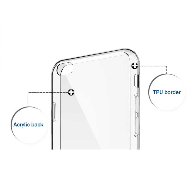 Для Apple iPhone 6 6s чехол тонкий прозрачный защитный силиконовый из ТПУ рукав для plus/6s