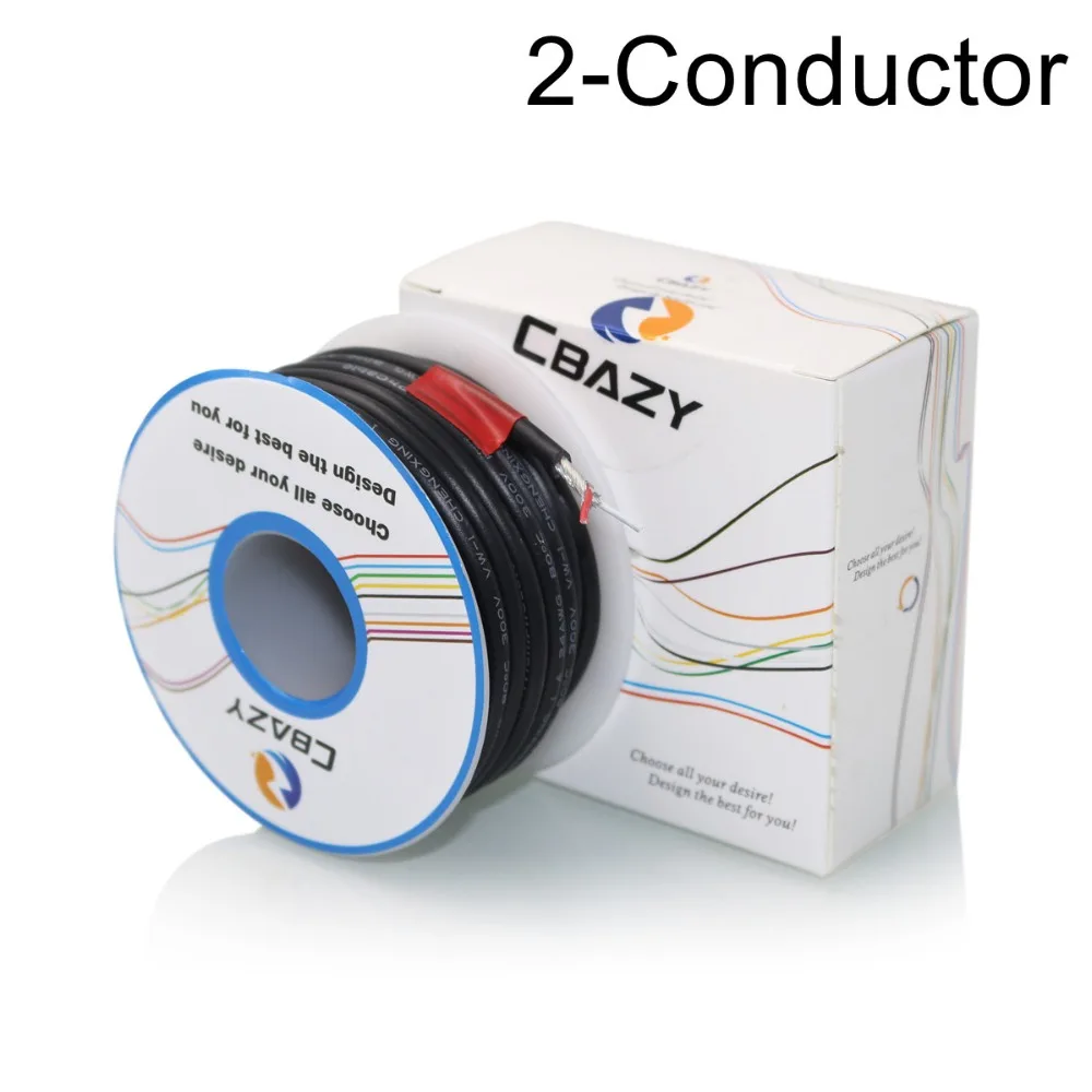 2C-Black-8M-UL 2547 24 AWG многожильный кабель управления медный, экранированный аудионаушники с кабелем Кабель сигнальной линии