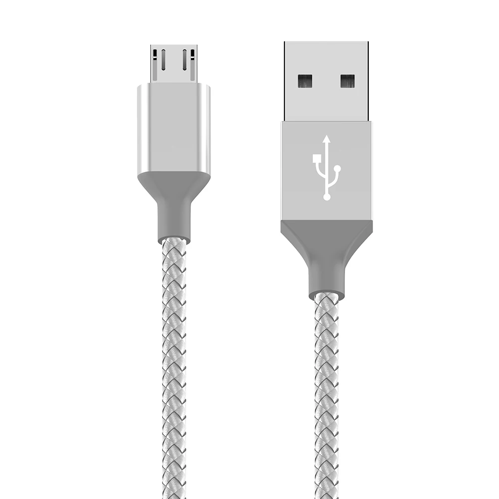 Silver Провод передачи данных для зарядки Micro USB кабель 1 м 2 м 3 м быстрое зарядное устройство для телефона шнур для Xiaomi Redmi Note 4X5 6 Pro huawei Honer 8X9 Lite - Цвет: Silver