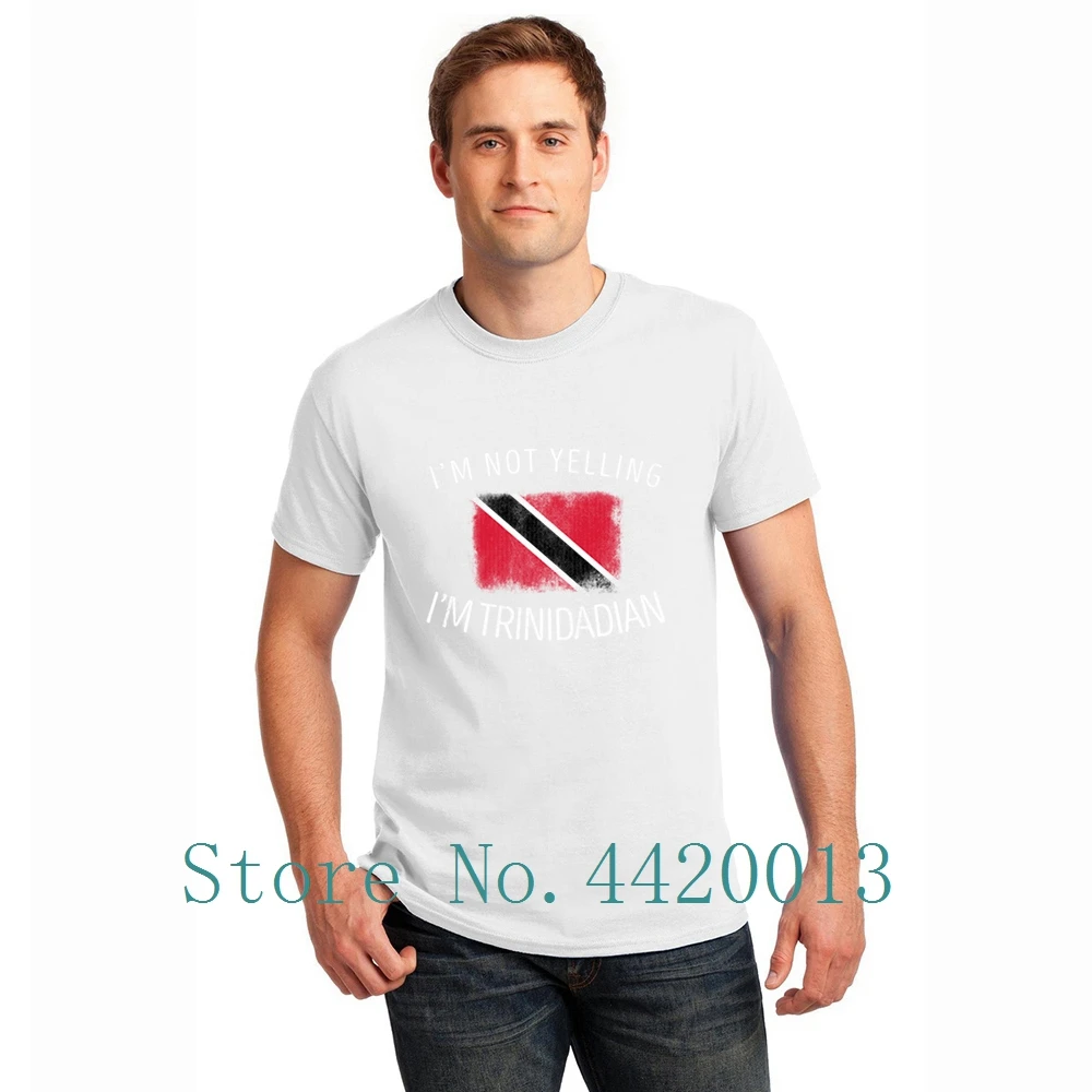 Индивидуальные 100% хлопок Круглый вырез i m не кричать trinidian trinidad and tobago pride дизайн