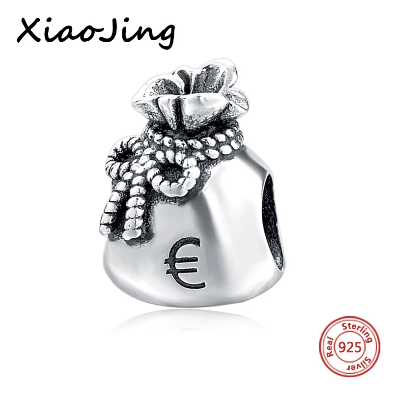 Hot sale Genuine 925 Sterling Silver money purse Charm Beads Fit Original Pandora Bracelet Pendants DIY beads for Jewelry Making | Украшения