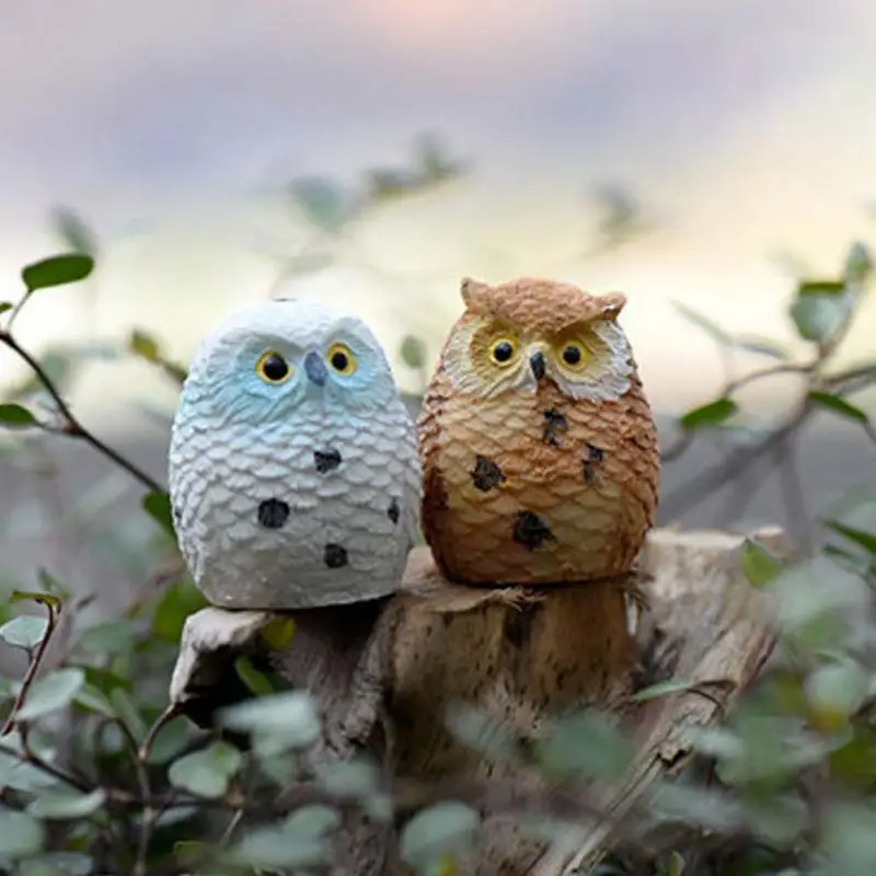 4 шт./лот миниатюрные Совы Сказочный Сад бонсай ремесло Террариум фигурка