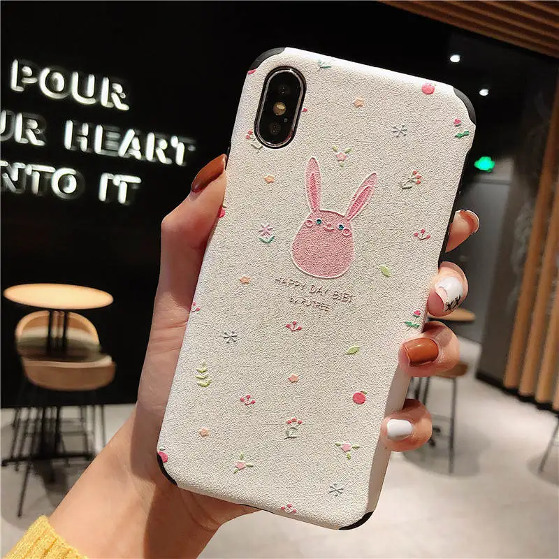 Япония и Южная Корея мультфильм милый для Iphone 66S 6P 78 78plus Xxs Xr Xsmax рельефный мягкий