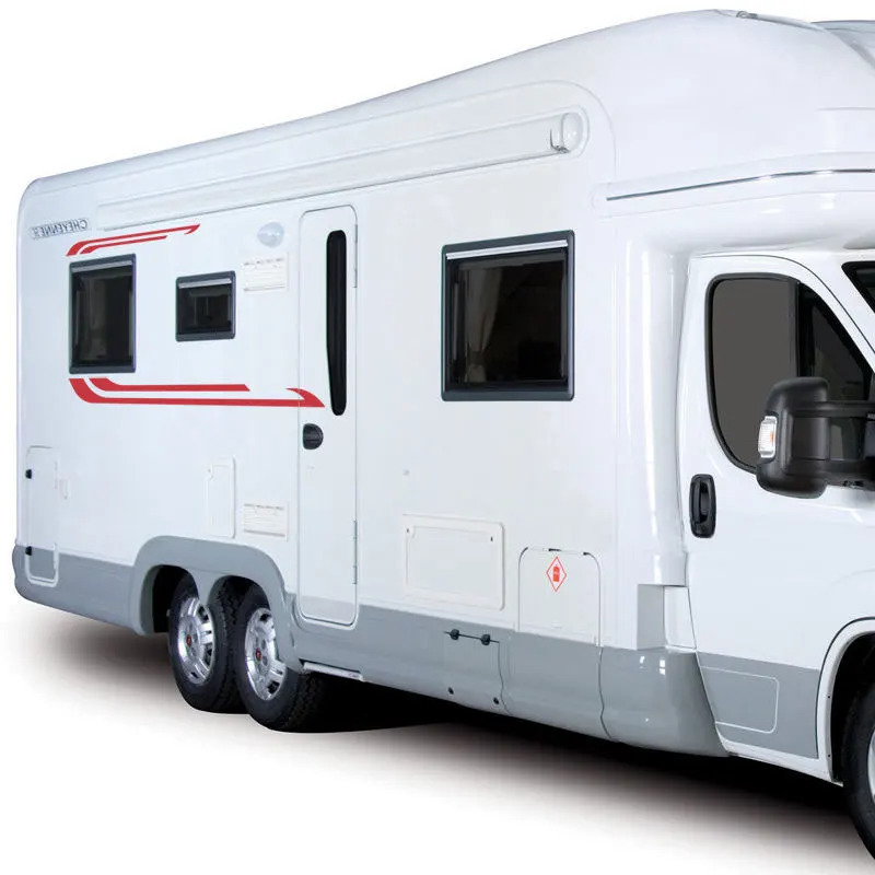 Полосы для дома на колесах Виниловые наклейки-Camper Van Horsebox Caravan RV наклейки