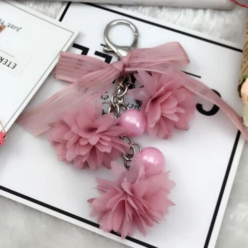 Серебряная металлическая цепочка Маргаритка кружевной брелок с цветами