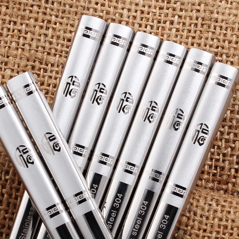 

1pair New Fashion Chinese Style White Vine Pattern Stainless Steel Chopsticks Pair New Hot Sale High Quality