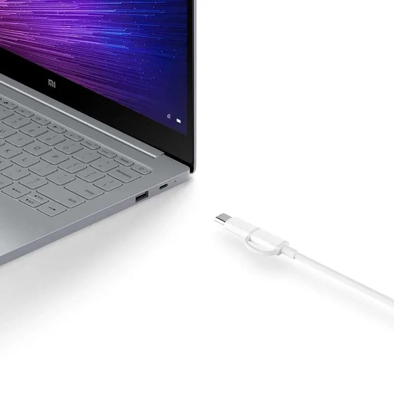 Оригинальный USB кабель для передачи данных Xiaomi Mi 2 в 1 100 см и 30 Micro Typ-C Android цифровая