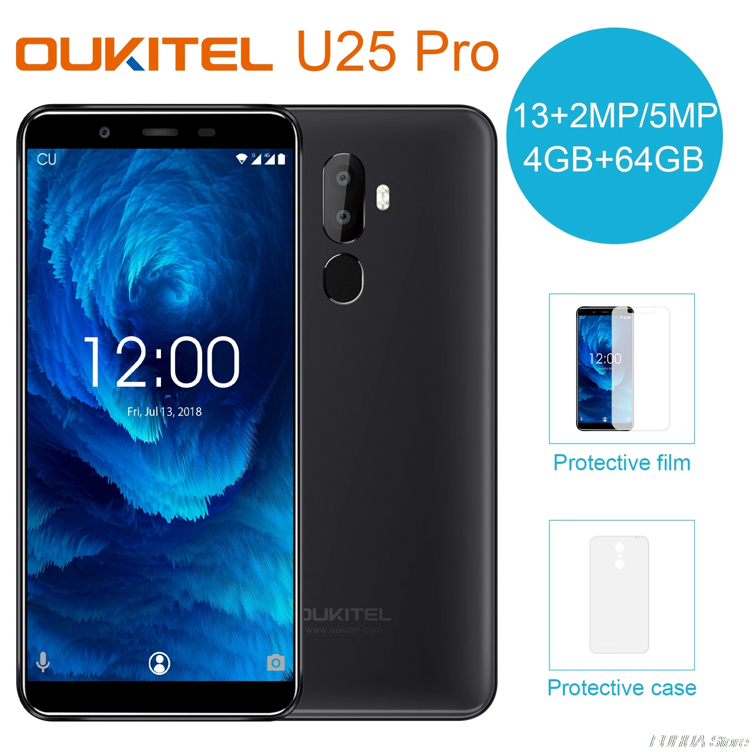 Oukitel U25 Pro смартфон с 5 дюймовым дисплеем восьмиядерным процессором MTK6570T ОЗУ 4 Гб