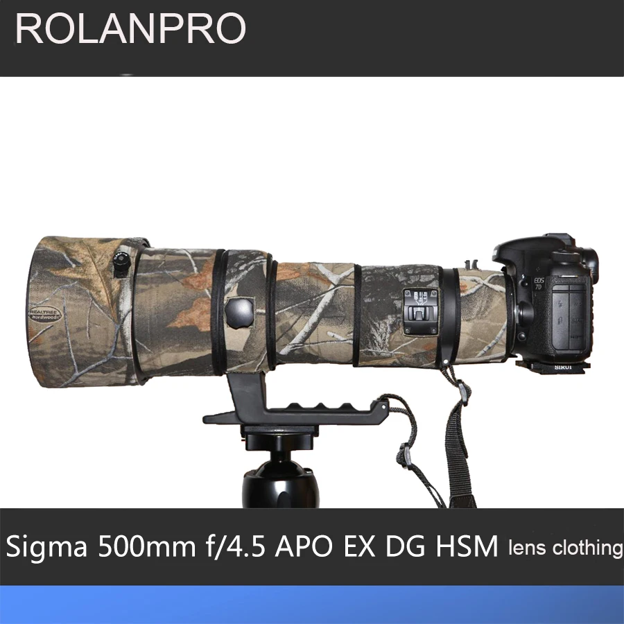

Линзы ROLANPRO камуфляжное покрытие, дождевик для Sigma APO 500 мм f/4,5 EX DG линза HSM, защитный чехол для объектива DSLR