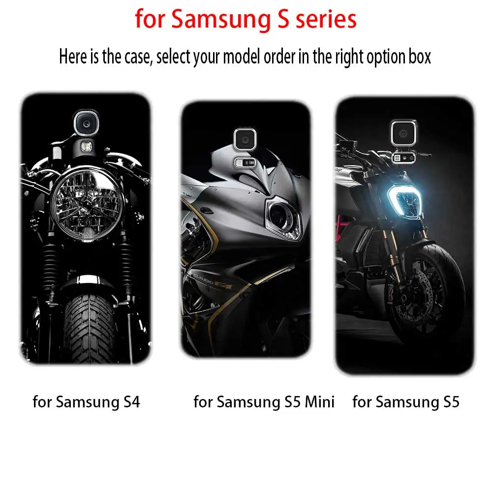 Черный классический чехол из ТПУ с мотоциклетным узором для Samsung Galaxy S7 Edge S8 S9 S10 S11