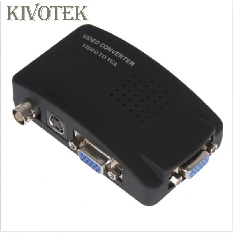 KIVOTEK 3 шт./лот высокого resolutcin видео S-Video BNC для VGA конвертер адаптер CRT/ЖК-дисплей