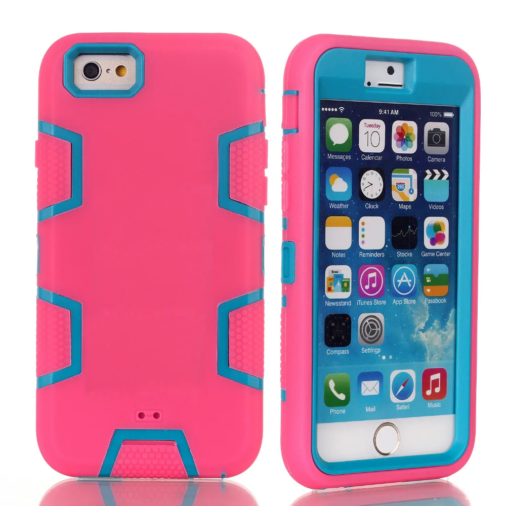 Гибридный сверхмощный ударопрочный полноразмерный защитный чехол с 3 слойным