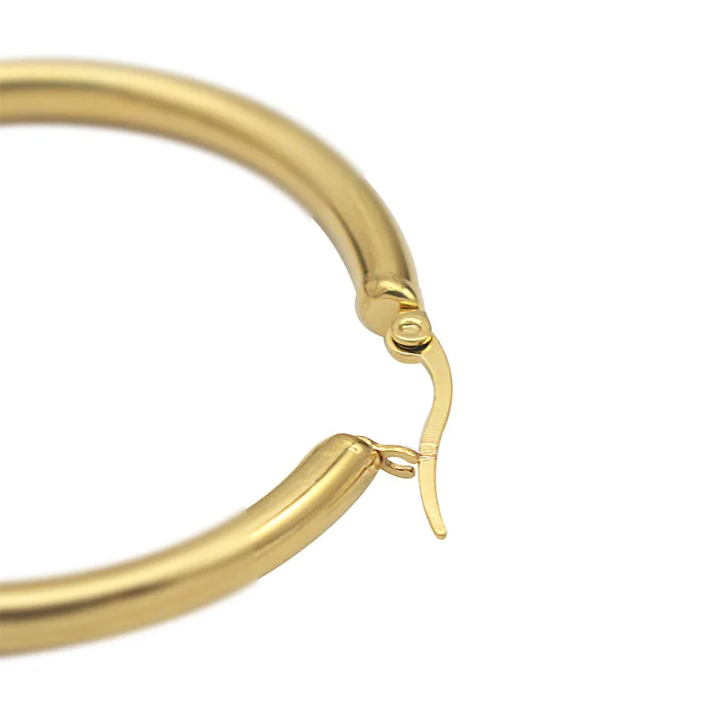 Модные новые золотые серьги кольца для женщин полые диаметром 24/30/40/48 мм подарок