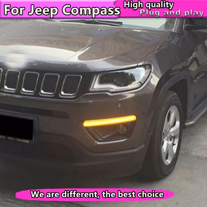 Автомобильный Стайлинг для Jeep Compass 2017 2018 желтый сигнал поворота светильник стиль