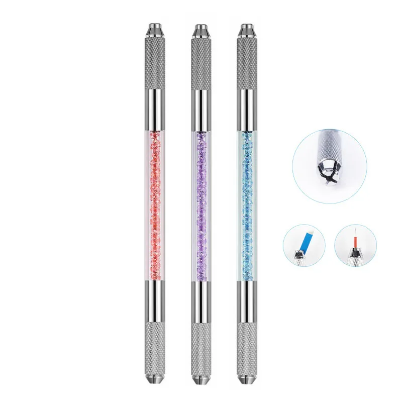 Хрустальный круглый гибкий Игольный замок-ПИН устройство 2 головки ручной