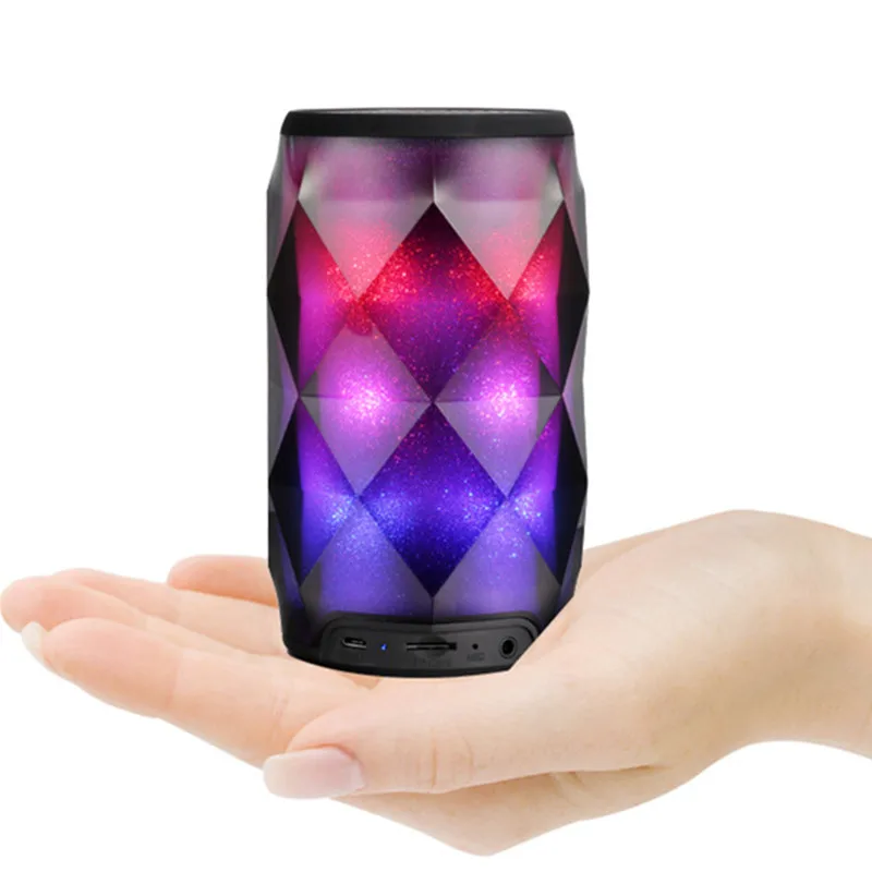 Волшебный кристалл алмаза Кокс банки красочные светодиодные Bluetooth спикер свет