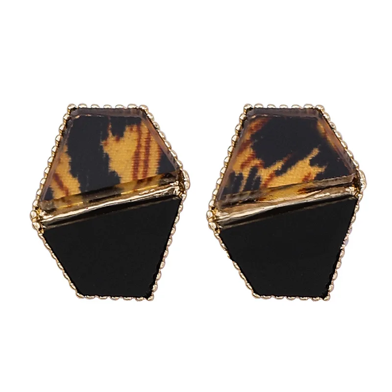 Модные сшитые геометрические полукруглые серьги-гвоздики для женщин Уникальный