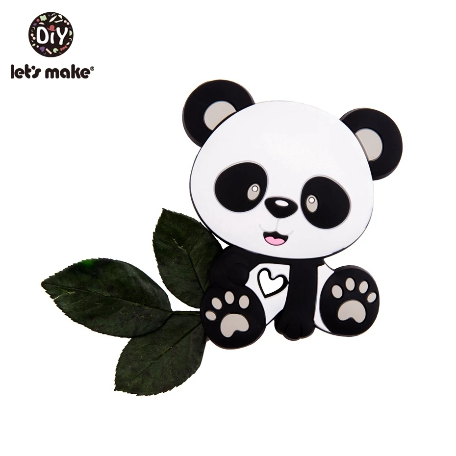 panda white Детские игрушки, силиконовая подвеска в виде кролика, 1 шт., силиконовый милый кролик, сделай сам, детские ювелирные изделия, сделай сам, ручная работа, силиконовые детские грызунки-погремушки - Цвет: panda white