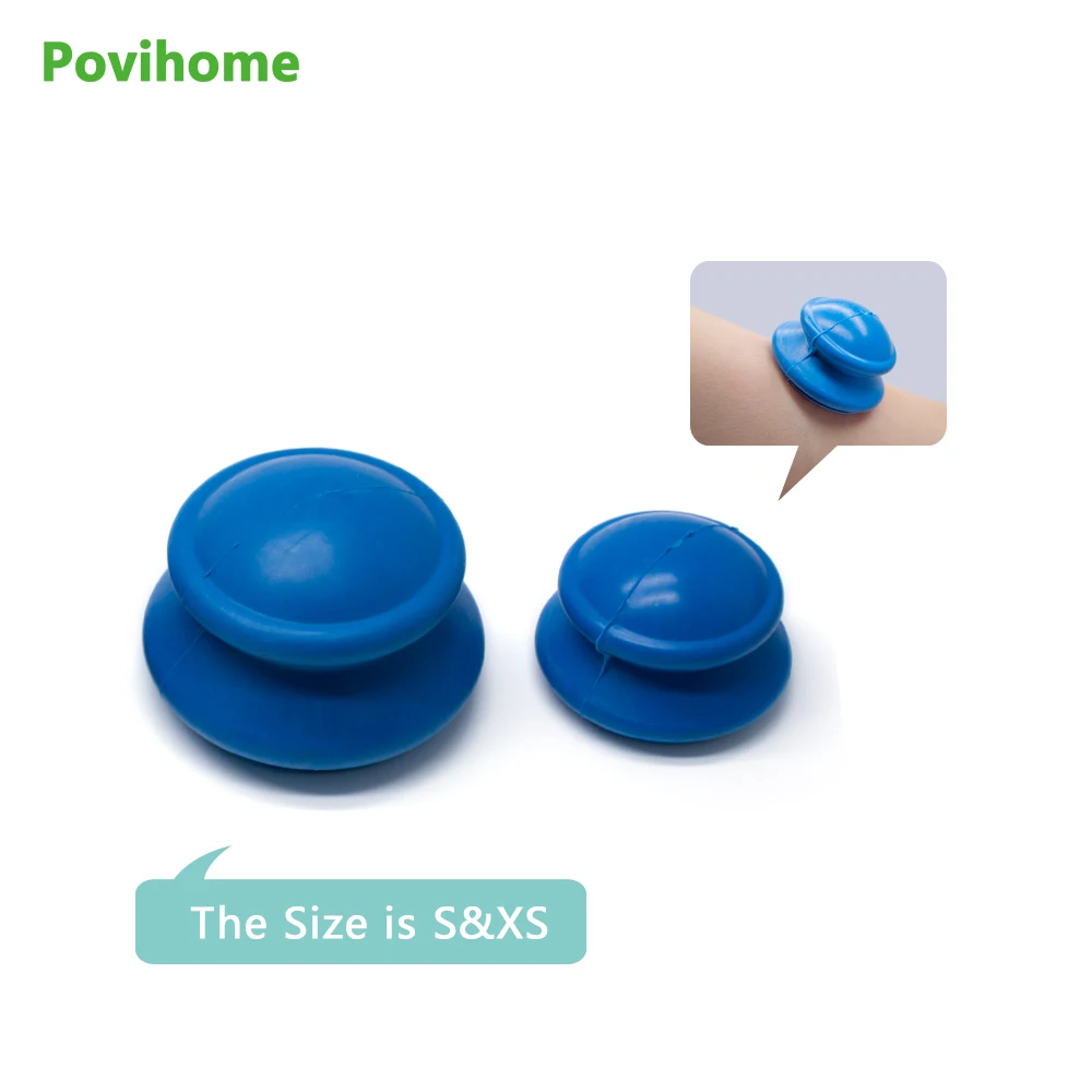 

2Pcs Cups Health Care Silicone Vacuum Cupping Cups Neck Face Back Massage Cupping Cups Relax Full Body Massager Jar