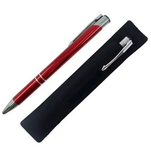 Red with bag-A 10 шт Персонализированные Выгравированные Металлические Шариковые Ручки Персонализированные Свадебные сувениры Свадебный подарок для шоу индивидуальный рекламный подарок - Цвет: Red with bag-A